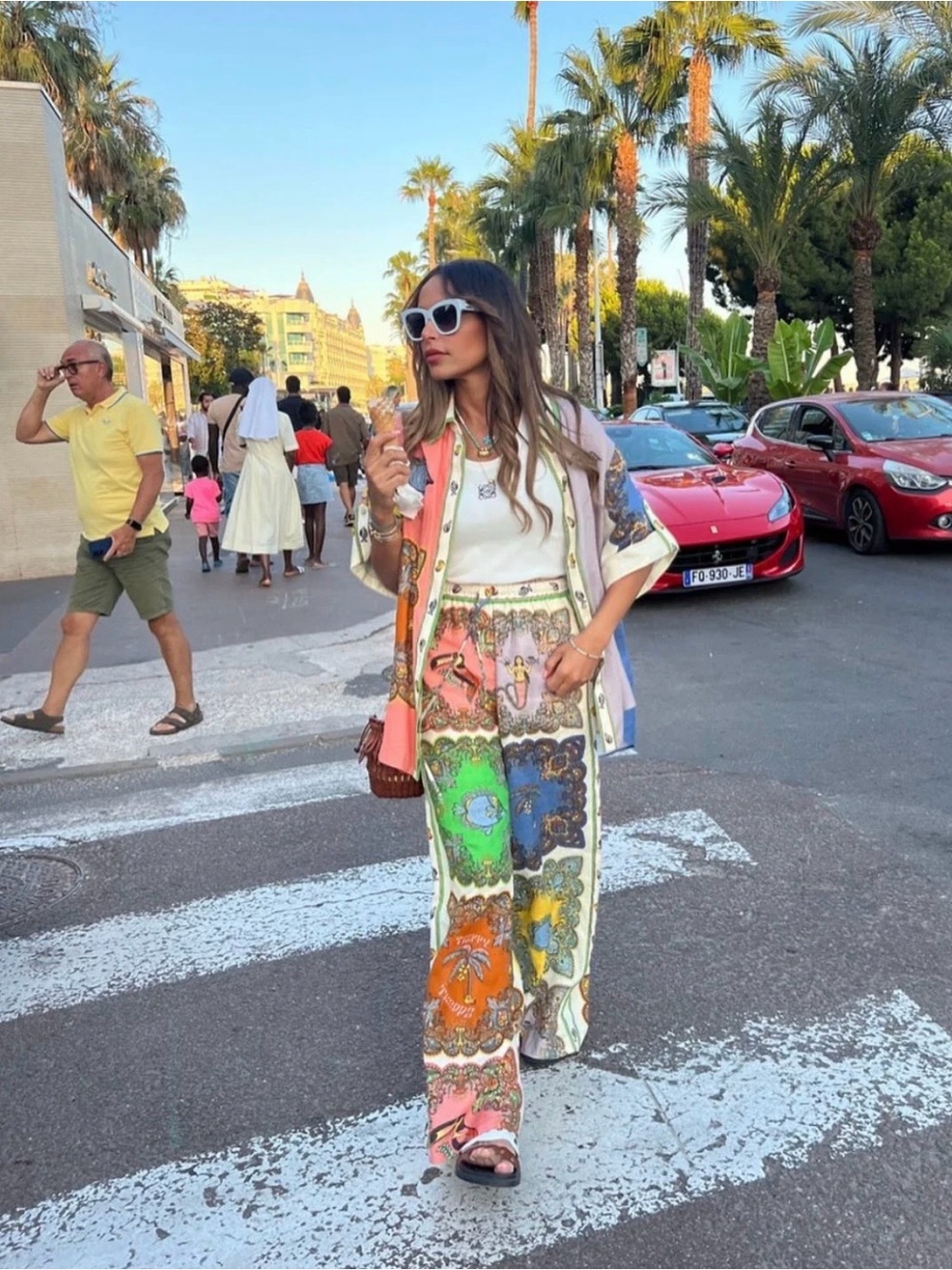 Women’s "Trippy Troppo" Linen Matching Set.